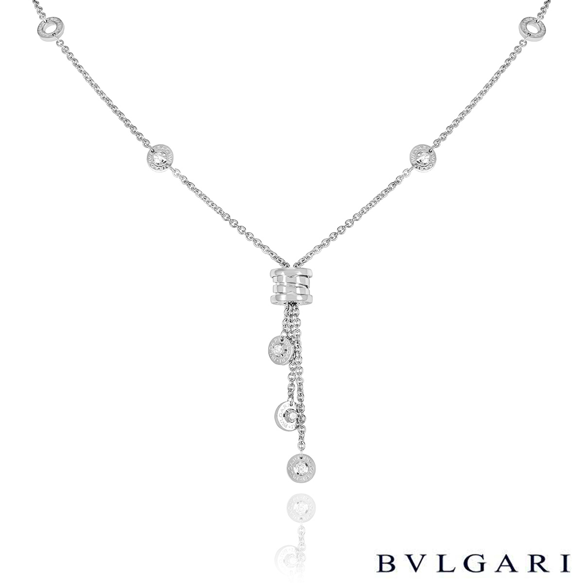 Buy BVLGARI Gold Pink, White & Yellow-Gold B.zero1 Necklace for Women in  UAE | Ounass